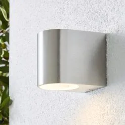 Dunelm Tam Down Lighter Steel Outdoor Wall Light