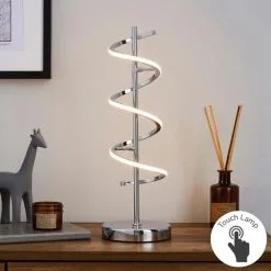 Dunelm Apollo Integrated LED Chrome Table Lamp