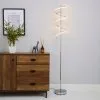 Dunelm Apollo Integrated LED Dimmable Chrome Floor Lamp -Wall Lights Shop 30671429