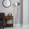 Dunelm Carlton Floor Lamp Chrome -Wall Lights Shop 30674182