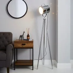 Dunelm Carlton Floor Lamp Chrome