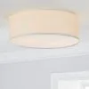 Dunelm Sara 38cm Ivory Shade Flush Ceiling Fitting -Wall Lights Shop 30674217