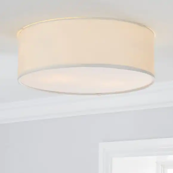 Dunelm Sara 38cm Ivory Shade Flush Ceiling Fitting 3 Dunelm Sara 38cm Ivory Shade Flush Ceiling Fitting