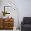 Dunelm Herm 3 Arm Arc Chrome Floor Lamp -Wall Lights Shop 30674394