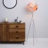 Dunelm Harley Crushed Velvet Blush Floor Lamp -Wall Lights Shop 30674428
