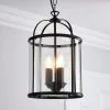 Dunelm Hurricane Matt Black 3 Light Pendant Ceiling Fitting -Wall Lights Shop 30690745