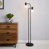Dunelm Bradford Floor Lamp Matt Black -Wall Lights Shop 30713639
