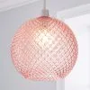 Dunelm Elodie Faceted Glass Easy Fit Pendant Blush Lustre 2 Dunelm Elodie Faceted Glass Easy Fit Pendant Blush Lustre -Wall Lights Shop 30713819