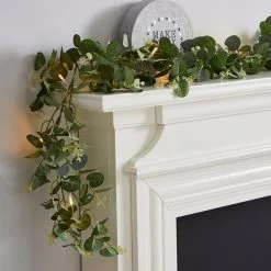Dunelm Eucalyptus Green Lit Garland