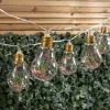 Dunelm 10 LED Solar Bulb Flower Festoon Outdoor String Lights -Wall Lights Shop 30718590