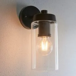 Dunelm Ellison Matt Black Outdoor Wall Light