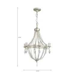 Dunelm Eugenie 6 Light Chandelier -Wall Lights Shop 30730433 alt07