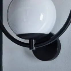 Dunelm Fort Halo Black Opal Glass Outdoor Wall Light 10 Dunelm Fort Halo Black Opal Glass Outdoor Wall Light -Wall Lights Shop 30730436 alt03