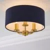 Dunelm Preston Gold And Navy Flush Ceiling Fitting -Wall Lights Shop 30730507