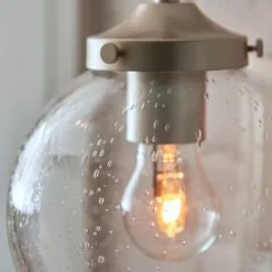 Dunelm Twain Outdoor 17cm Globe Glass Wall Light -Wall Lights Shop 30730560 alt02