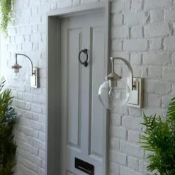 Dunelm Twain Outdoor 17cm Globe Glass Wall Light -Wall Lights Shop 30730560 alt04