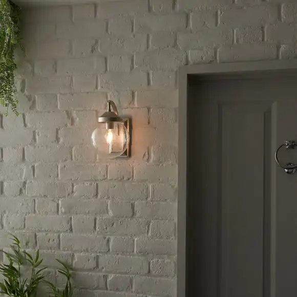 Dunelm Twain Outdoor 14cm Globe Glass Wall Light 6 Dunelm Twain Outdoor 14cm Globe Glass Wall Light - Image 4