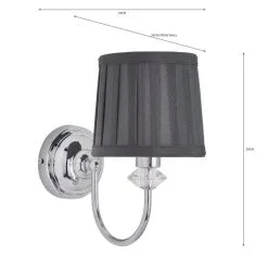 Dorma Genevieve Grey Wall Light -Wall Lights Shop 30730571 alt05