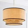 Dunelm Malika Cane 2 Tier Easy Fit Pendant -Wall Lights Shop 30730579