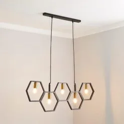 Dunelm Hexa 5 Light Ceiling Fitting