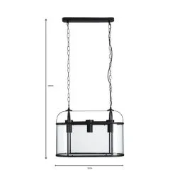 Dunelm Hurricane 3 Light Black Ceiling Fitting -Wall Lights Shop 30731163 alt07