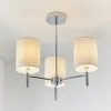 Vogue Lighting Vogue Dewey Chrome 3 Light Flush Ceiling Fitting -Wall Lights Shop 30743005