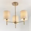Vogue Lighting Vogue Dewey Antique Brass 3 Light Flush Ceiling Fitting 2 Vogue Lighting Vogue Dewey Antique Brass 3 Light Flush Ceiling Fitting -Wall Lights Shop 30743006