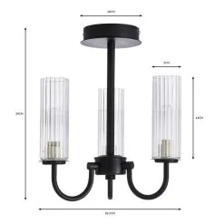 Dorma Henstone 3 Light Bathroom Ceiling Fitting -Wall Lights Shop 30752921 alt07