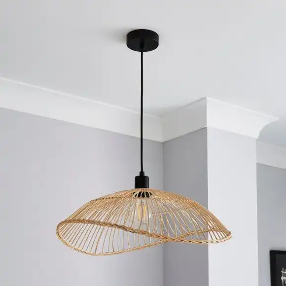 Elements Jaula Rattan 1 Light Ceiling Fitting 4 Elements Jaula Rattan 1 Light Ceiling Fitting - Image 2