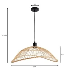 Elements Jaula Rattan 1 Light Ceiling Fitting 13 Elements Jaula Rattan 1 Light Ceiling Fitting -Wall Lights Shop 30752929 alt07