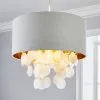 Dunelm Gemini Capiz Easy Fit Pendant -Wall Lights Shop 30753396