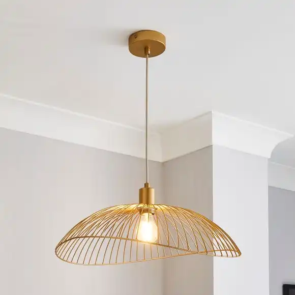 Elements Jaula Gold 1 Light Ceiling Fitting 3 Elements Jaula Gold 1 Light Ceiling Fitting