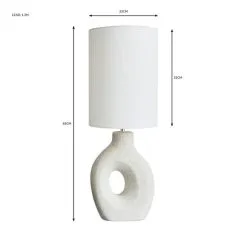 Dunelm Dinah Sculptural White Table Lamp -Wall Lights Shop 30755681 alt07