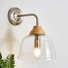 Churchgate Croxton Wood Glass Wall Light
