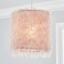 Dunelm Suzu Pink Easy Fit Pendant