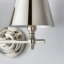 Dorma Bedford Polished Nickel 2 Light Wall Light -Wall Lights Shop 30755751 alt02