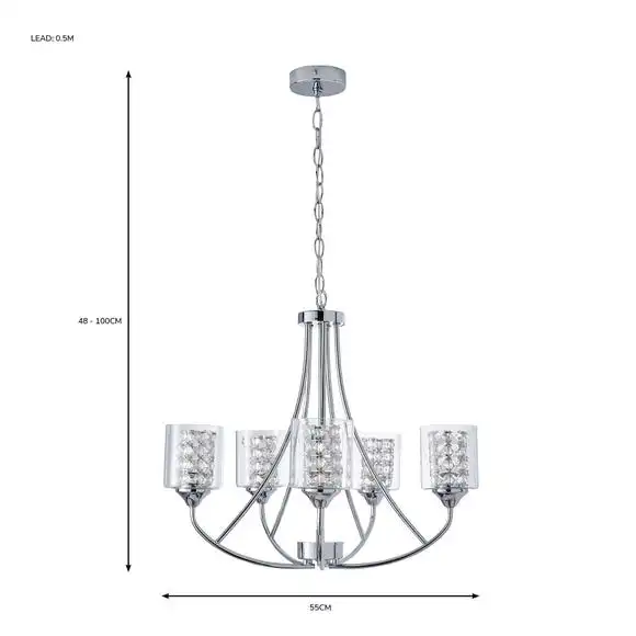 Dunelm Frankie 5 Light Ceiling Fitting 8 Dunelm Frankie 5 Light Ceiling Fitting - Image 6