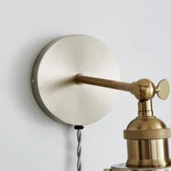 Dunelm Logan Glass Plug In Easy Fit Wall Light -Wall Lights Shop 30755761 alt03