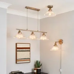 Dunelm Logan Glass Plug In Easy Fit Wall Light -Wall Lights Shop 30755761 alt06