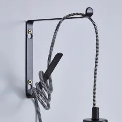 Dunelm Bradford Plug In Flex Set Twin Pack Matt Black -Wall Lights Shop 30762451 alt04