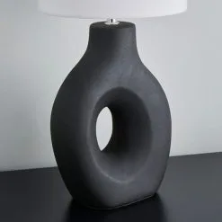 Dunelm Dinah Sculptural Black Table Lamp -Wall Lights Shop 30763290 alt02
