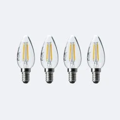 Status 4W Filament SES Candle Bulb 4 Pack -Wall Lights Shop 30767634 alt04