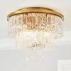 Dunelm Mankai Textured Glass Flush Ceiling Fitting -Wall Lights Shop 30769296