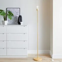 Dunelm Luna Wood Floor Lamp Base