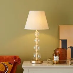 Dunelm Keanu Glass Table Lamp