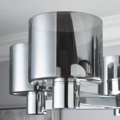 Dunelm Erin Ceiling 5 Light Smoked Ceiling Fitting -Wall Lights Shop 30770070 alt02