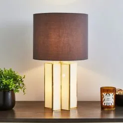 Dunelm Virgo Star Glass Table Lamp