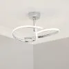 Dunelm Cortez 2 Arm LED Chrome Ceiling Fitting