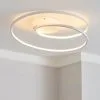Dunelm Menton Integrated LED Swirl White Semi-Flush Ceiling Fitting -Wall Lights Shop 30781658