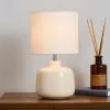 Dunelm Oslo Cream Ceramic Table Lamp -Wall Lights Shop 30783573